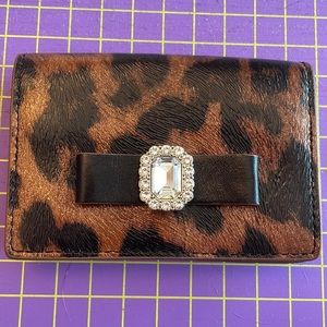 Brighton Leather Leopard Print Credit Card Wallet from My Flat In London line